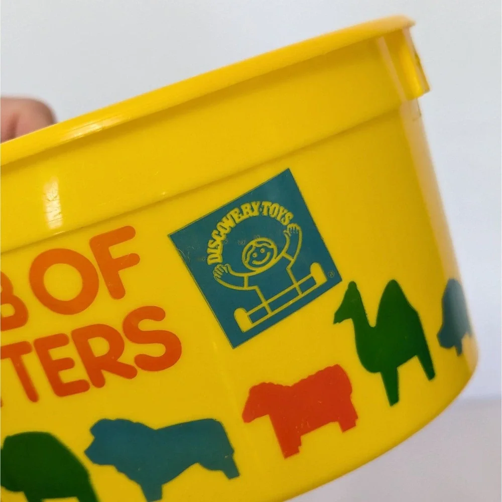 Vintage 1987 Discovery Toys Tub Of Critters 9 Zoo Farm Animals West Germany